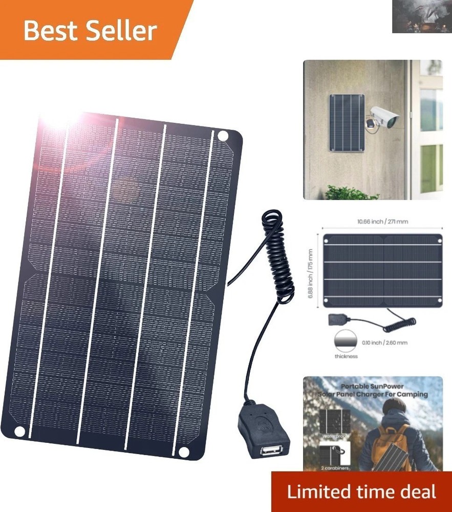 Portable 6W Mini Solar Power Panel – Ideal for Camping and Outdoor Adventures