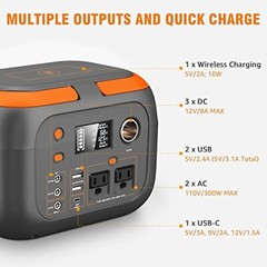 300W 260Wh Portable Power Station with 40W Solar Panel
