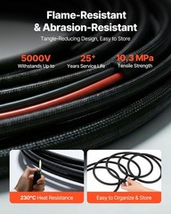 30ft 10AWG Solar Extension Cable, Tinned Copper, IP67 Waterproof, MC4 Connectors