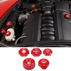 PIUGILH Car Engine Oil Cap Radiator Cap Brake Fluid Cap Cover Fit for C6 Corv…
