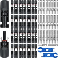 80PCS Solar Connectors 40 Pairs IP67 Waterproof Solar Panel Connectors