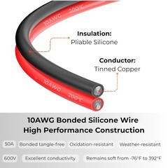 XT60 to XT90 Adapter Cable 10AWG 3FT, XT60 Male to XT90 Female Connector Sili…
