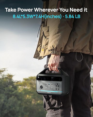 Portable Power Station 300W (Peak 600W),Lifepo4 Battery,192Wh Solar Generator(So