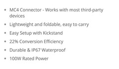 Foldable Portable Solar Panel for Power Station 100W NEW
