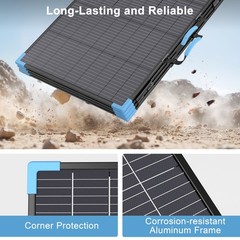400W 220W 110W Portable Foldable Solar Panel Bifacial for Power Station Outdoor