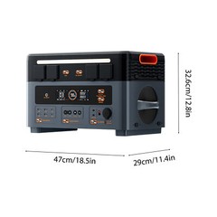 OSCAL Power Station 2400W 1872Wh Solar Generator Home Backup Dual Speakers Y2H9