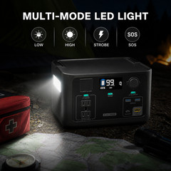 300W 600W Peak Portable Power Station 192Wh LiFePO4 Battery 10ms UPS 120V AC