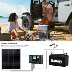 10000W Power Inverter Solar Generator With 300W Solar Panel Home Complete Set8yH