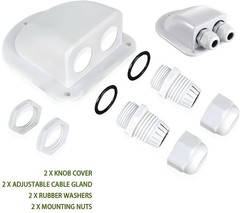 7PCS Solar Panel Mounting Brackets Kit – Drill-Free ABS Corner Mount for RVs, Bo