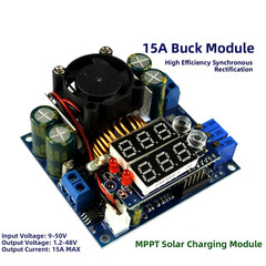 DC-DC MPPT Step Down Module 15A 9-50V Input 1.2-48V Output Compact 65x58x25mm