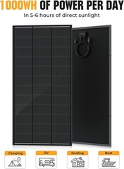 200 Watt Solar Panel 18BB 25% High Efficiency N-Type 12V 200W Solar Panel