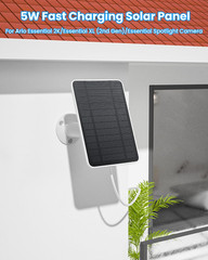 Solar Panel Charger Compatible with Arlo Essential 2K Outdoor(2Nd Gen)/Essential