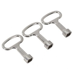 8mm Square Wrench Set 3pcs D Handle T Shape for Heating Water Tap Valve