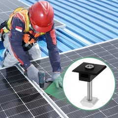 6pcs Solar Panel Mount Mid Clamps t Clips 45mm Aluminum for RVs Black
