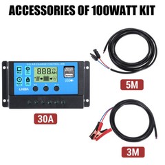 NEW Complete Solar Panel Kit + 5000W Power Inverter Battery Charger Controller