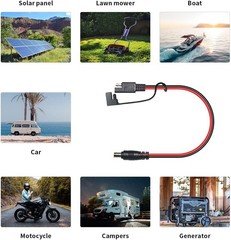 SAE Connector to DC8mm Male Adapter 14 AWG Extension Cable with DC 55mm*25mm …
