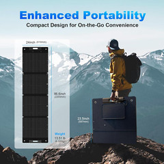 210W Waterproof Portable Solar Panel for RV Camping & Off-Grid Power