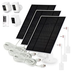 Solar Panel Charger Compatible with Ring Stick Up Cam/Pro,Ring Spotlight 3 Pack