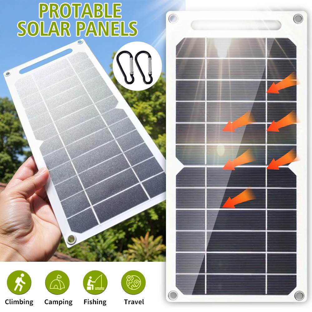 Portable 10W Solar Panel Charger USB Monocrystalline for Phone Outdoor Camping