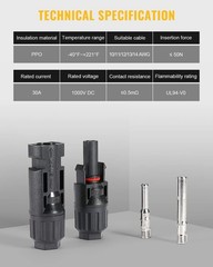 12 piezas de conectores solares con llaves para cables de paneles solares.neuvo.