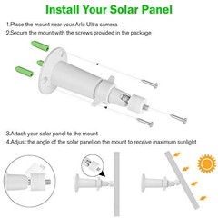 3 Pack Solar Panel Charger for Arlo Pro 5S, Pro 4, Pro 3, Ultra 2, Go 2 – Waterp