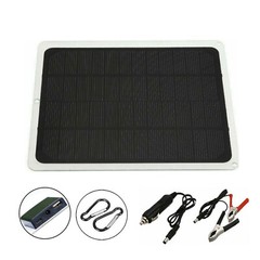 22W Solar Panel Kits 12V Trickle Battery Outdoor Charger Maintainer Boat RV Car