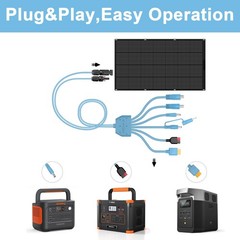 E-POWO 7in1 Solar Charging Cable for Jackery Ecoflow Bluetti Anker Power Station