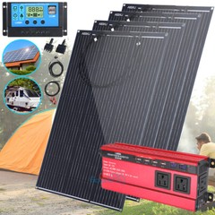 200W 400W Solar Panel Mono 12V/24V for Sunshed RV, 5000W Inverter & Controller