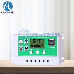 12V 24V 10A/20A/30A Solar Panel Regulator Charge Controller Battery Dual USB PWM
