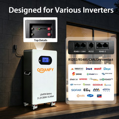 48V 200AH LiFePO4 Battery 10.24kWh Bluetooth Vertical Standing Backup Off-Grid