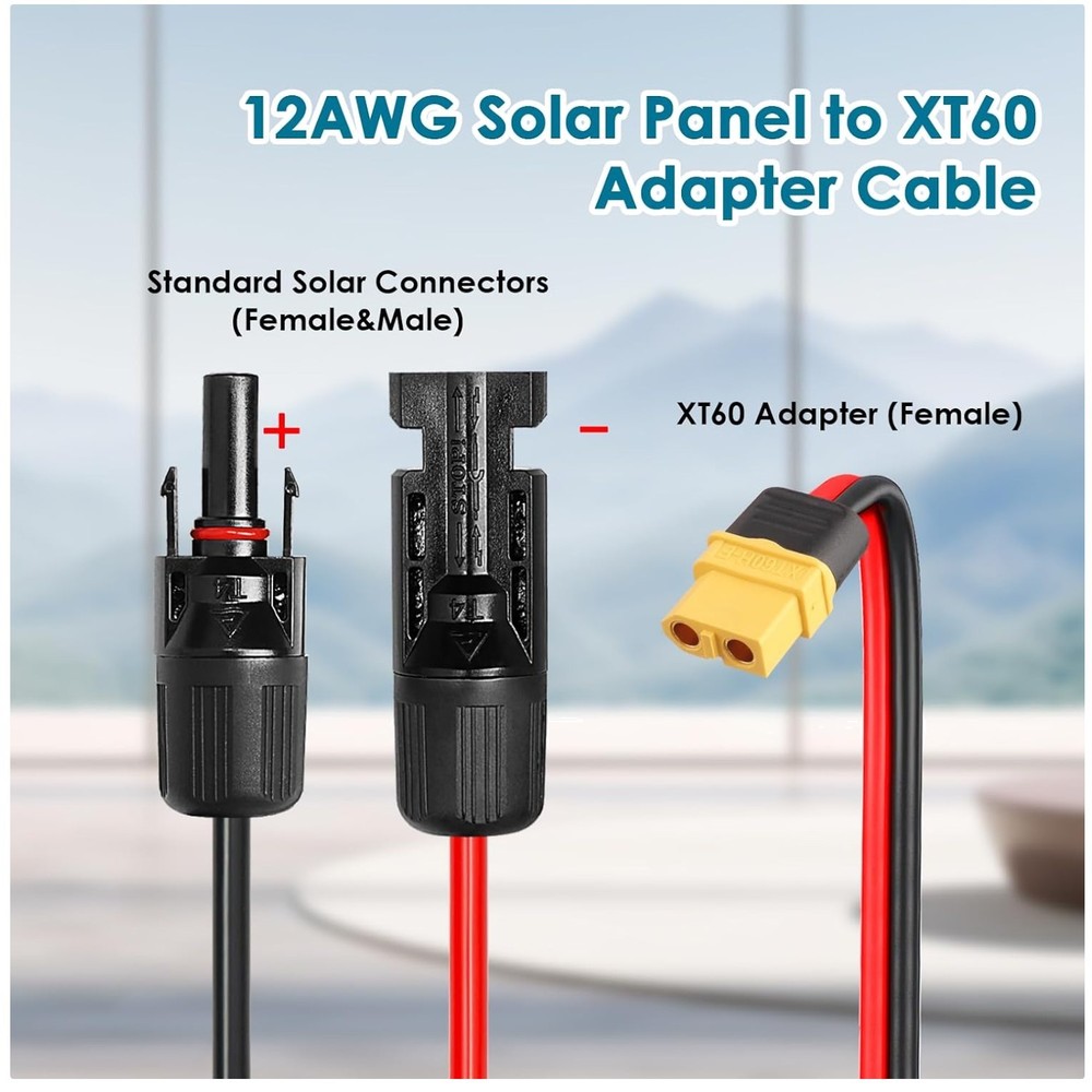 25FT XT60 Solar Charge Extension Cable
