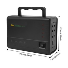 Portable Station Solar Panel Power Inverter Electric Generator Set +4 LED Light