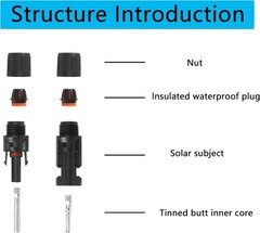 SinLoon 10 Sets Solar Connectors IP67 Waterproof Solar Panel Connectors 1000V 30