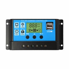 LCD Solar Panel Battery Regulator Charge Controller Dual USB 12V/24V 30A CS