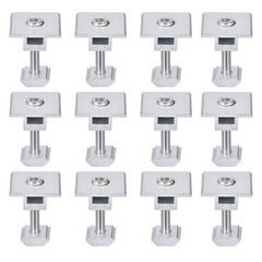 12Pcs Solar Panel Middle Clamp 35mm Aluminium Solar Panel Mount Mid Clip USA