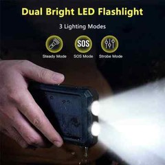 20000mAh 200W Portable Solar Panel Kit USB Solar Power Bank Battery Charger Set