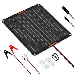 MHPOWOS Solar Panel 10 watt Solar Powered Charger 12 volt for 12 volt Battery