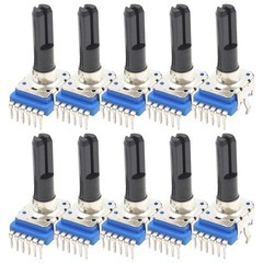 10Pcs RK12 6 Pin Stereo Potentiometer B10K B20K B50K B100K Audio Parts