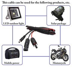 Solar Adapter Male and Female to DC 5.5mm x 2.1mm Male Solar Power Extension …