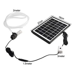 12V DC Submersible Solar Water Pump with Filter and 2m Tube + 6W 9V Panel Kit