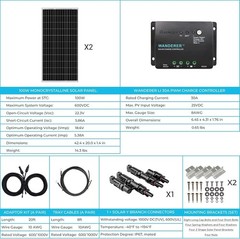 Robust 200W Solar Panel Kit with 30A Controller – Ideal for Off-Grid Adventures