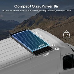 Renogy 200W 2-Pack ShadowFlux N-Type Solar Panels 400 Watt 25% High-Efficiency