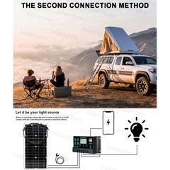 SOECOPO 8000W Peak Solar System Kit Flexible Panel 100A Controller DC12/24V 110V