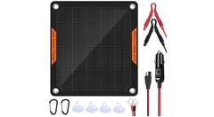 12V Waterproof Solar Battery Maintainer Portable Trickle Charger for Car/RV 5W