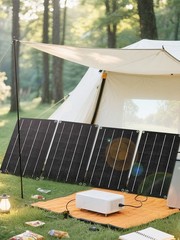 2400W 4-Panel Solar Kit – 100A Controller + Y-Cable/Suction Cups Home/OutdoorW4