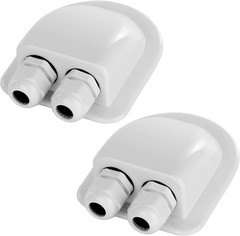2 Pack of IP68 Waterproof Solar Cable Entry Gland by , Weather Resistant Dual Ca