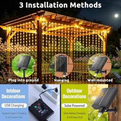 24V Replacement Solar Panel for Outdoor Lights 8 Modes Solar Outlet