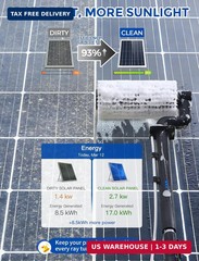 Solar Panel Cleaning Brush, Electric Solar Panel Cleaning Kit | With Soap Dispen