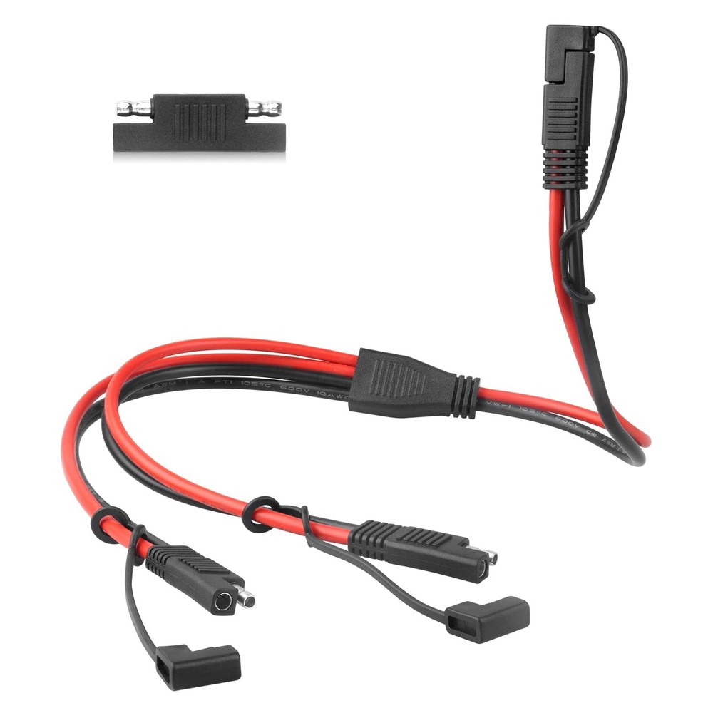PAEKQ SAE Connector Splitter 10AWG Y Splitter SAE 1 to 2 Extension Cable Quic…