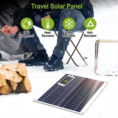Outdoor 25W Solar Panel 12V Battery Charger System Maintainer Marine Boat RV Car